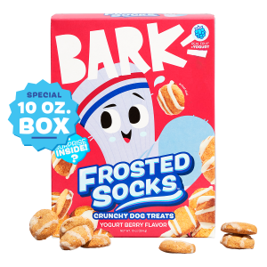 Frosted Socks™ Yogurt Berry Flavor Vegetarian Hard & Crunchy Dog Treats. 10 oz