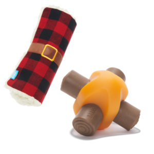 Blanket + Chompfire Bundle Super Chewer Durable Gnaw + Enrichment Dog Toy
