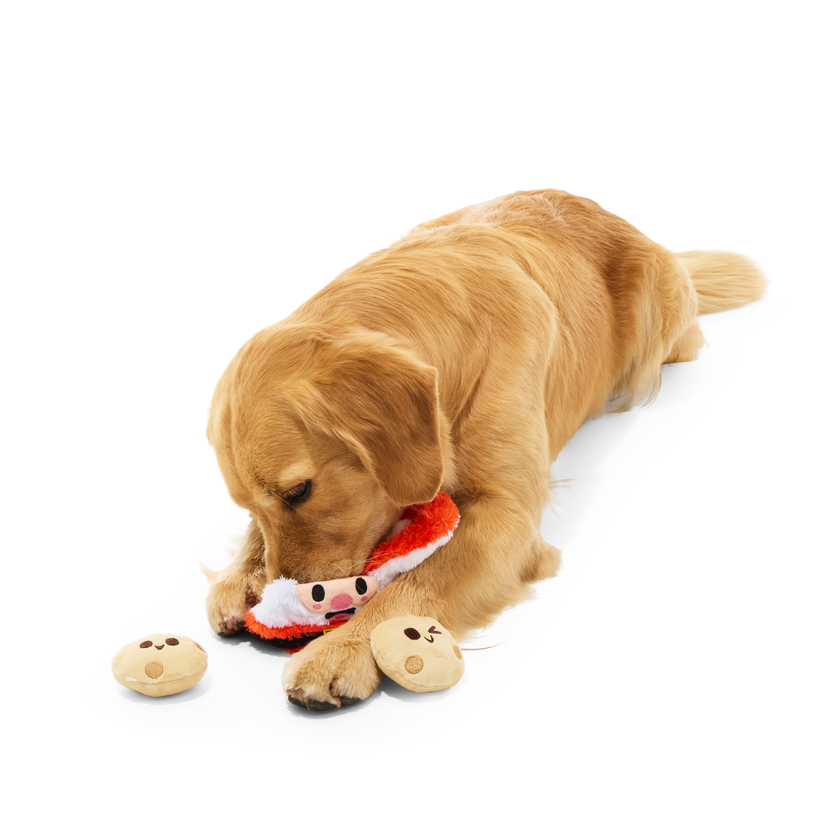 Santa's Jolly Cookie Jar Plush Multi-Part Dog Toy - Image 4