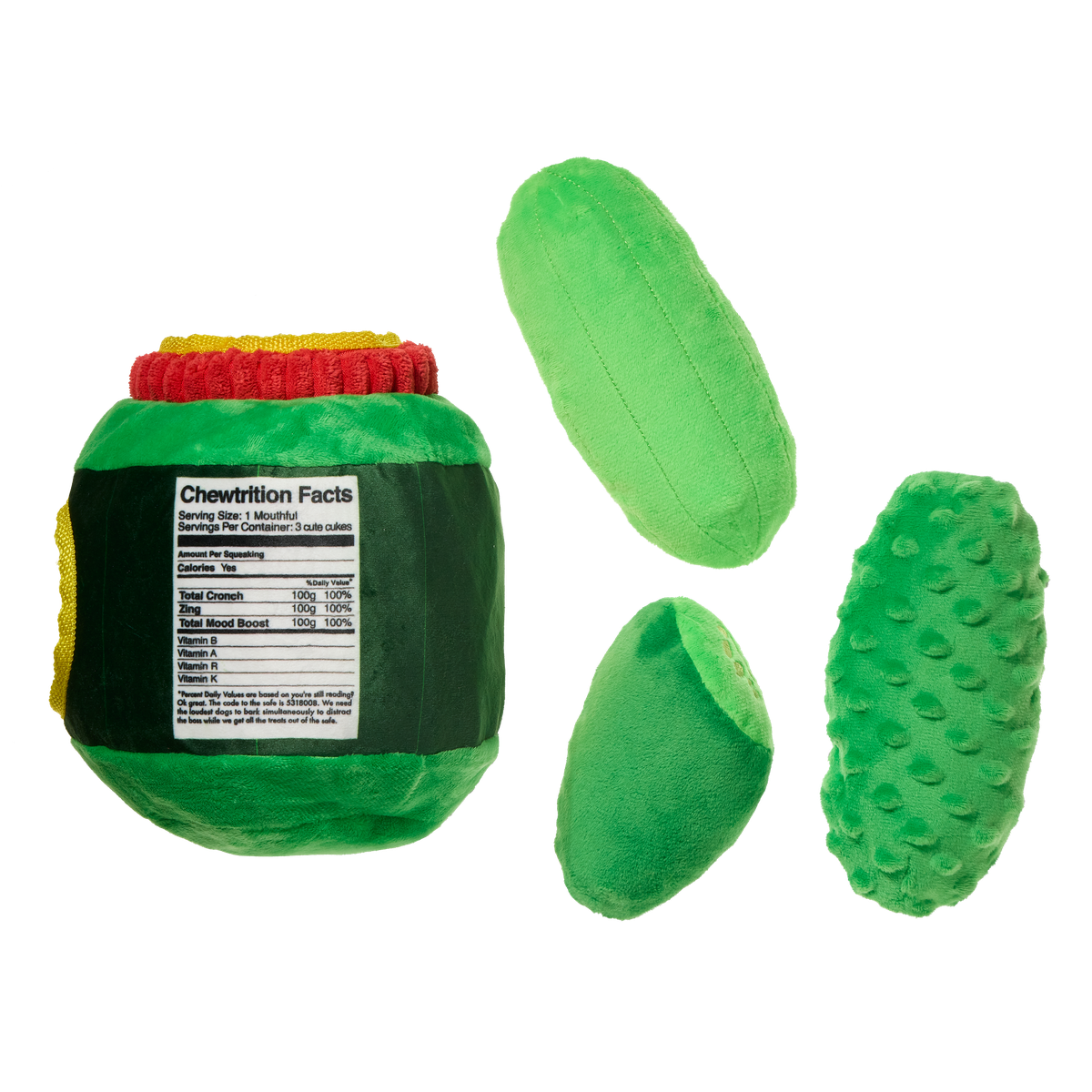 Dill-emma Squad Pickle Plush Extra-Large + Multi-Part Dog Toy - Image 4