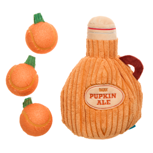 Pupkin Ale Growler Plush Multi-Part + Fetch + Enrichment Dog Toy