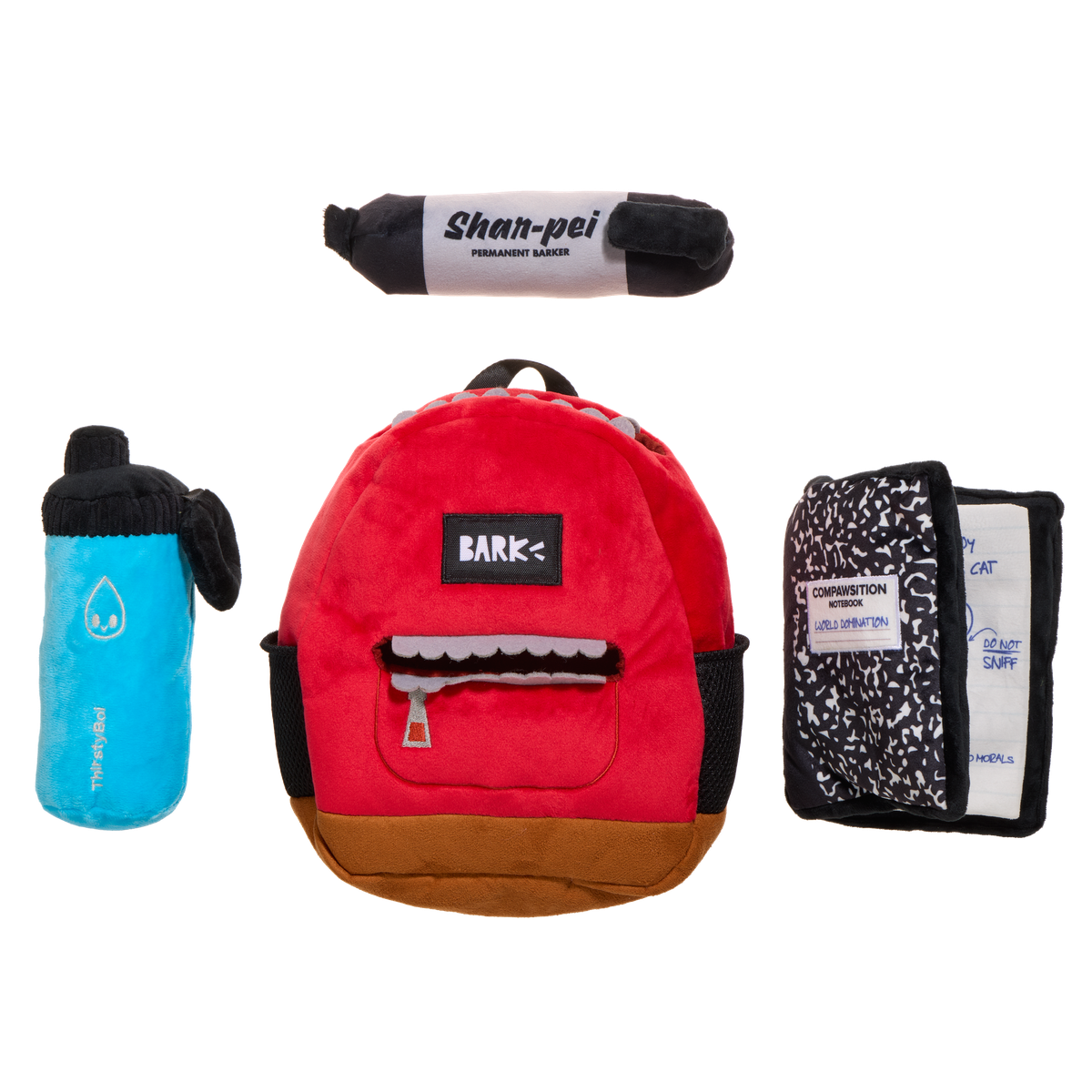 Teacher's Pet Backpack Plush Extra-Large + Multi-Part + Enrichment Dog Toy - Image 2