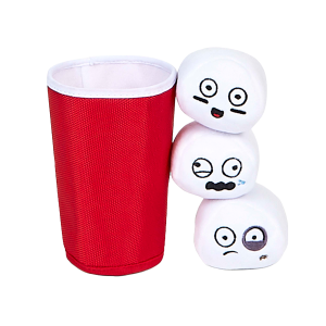 Bark Pong Cup Plush Multi-Part + Fetch Dog Toy
