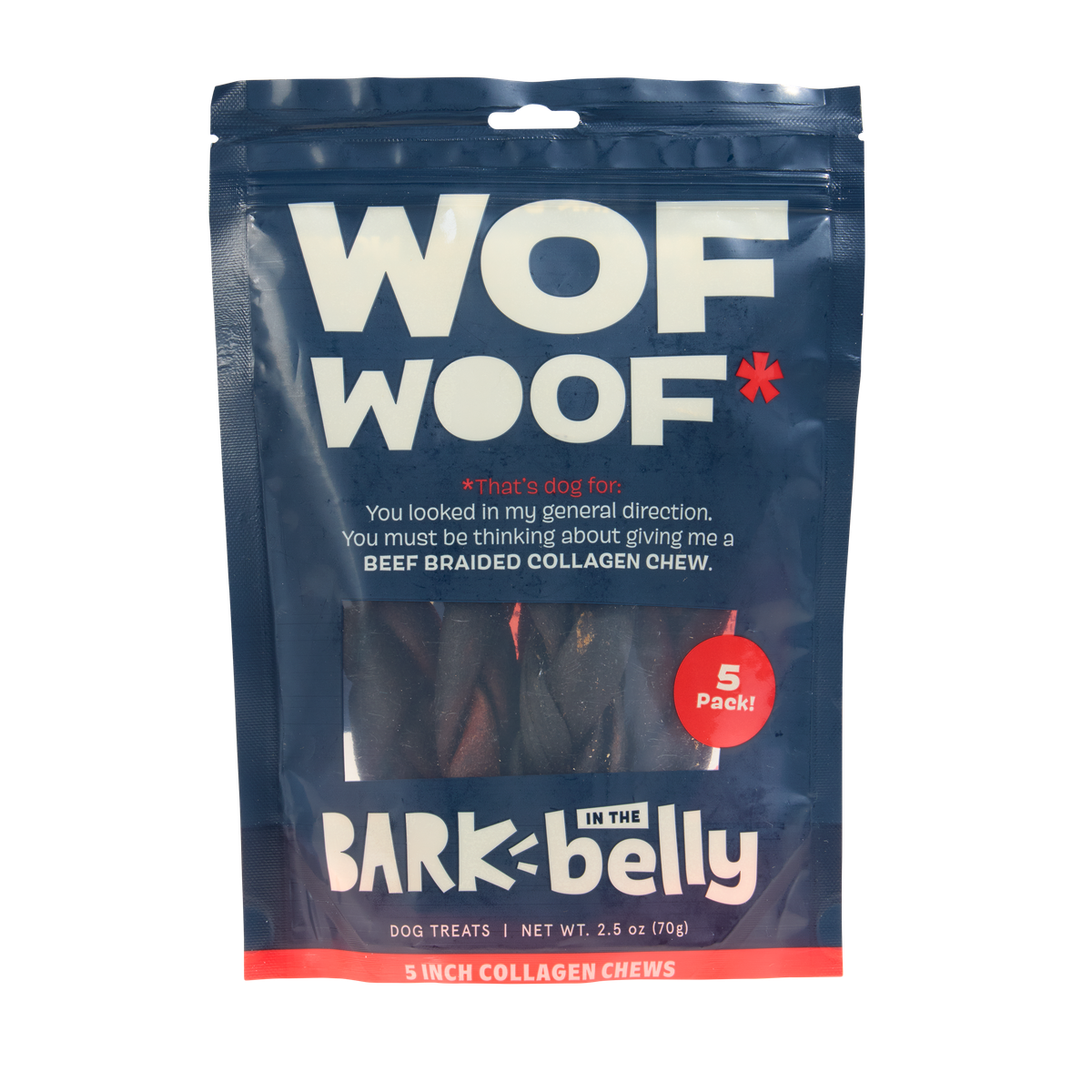 Beef Braided Collagen Dog Chews. 5 Ct - Image 6