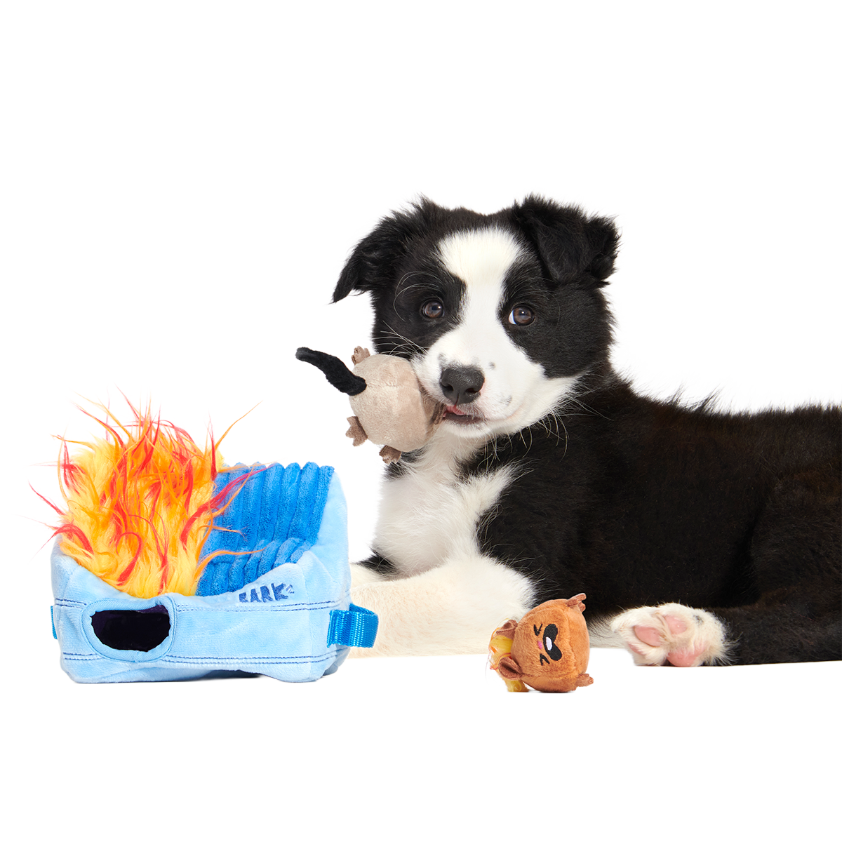Hide n' Squeak Dumpster Fire Plush Multi-Part + Enrichment Dog Toy - Image 4