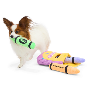 Playola Crayons Plush Extra-Large + Multi-Part + Enrichment Dog Toy