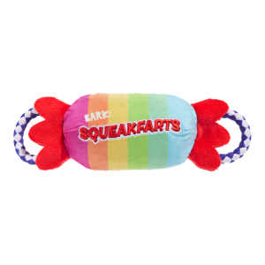 SqueakFarts Candy Plush Tug Dog Toy