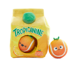 Fresh Squeaked OJ Plush Multi-Part + Enrichment + Fetch Dog Toy