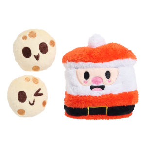 Santa's Jolly Cookie Jar Plush Multi-Part Dog Toy