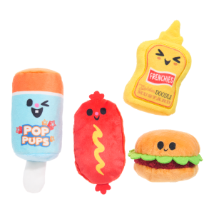 The Bark-B-Q Bunch Plush Multi-Part Dog Toy