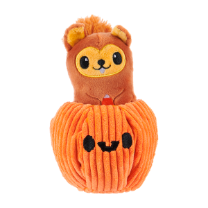 Squirrel-O-Lantern Plush Multi-Part + Enrichment Dog Toy