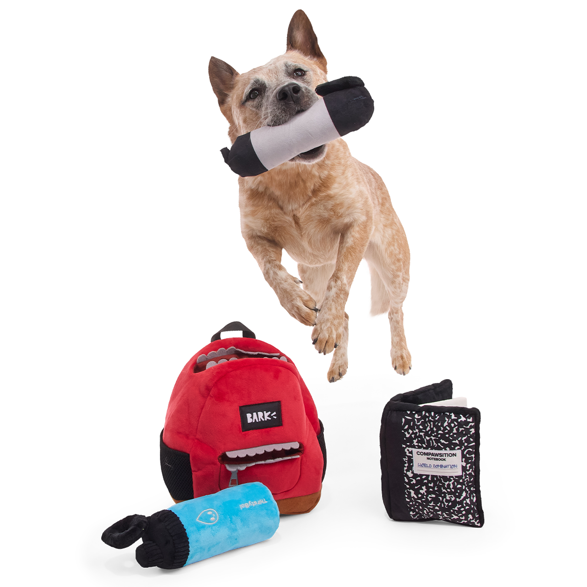 Teacher's Pet Backpack Plush Extra-Large + Multi-Part + Enrichment Dog Toy - Image 3