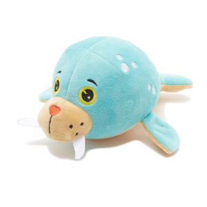 Blue Walrus Plush Tug + Fetch Dog Toy