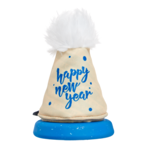 Chew Years Party Hat Durable Super Chewer Enrichment Dog Toy