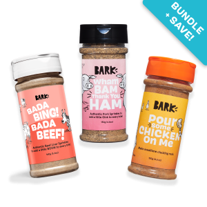 Shaker Topper Trio Bundle Beef. Chicken. Pork. Dog Food Meal Topper. 4.6 oz Each. 3 Pack