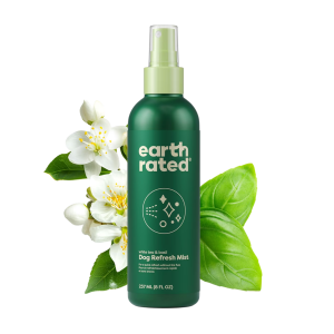 Earth Rated® Dog Deodorizing & Conditioning Refresh Mist. White Tea & Basil Scent. 8 oz